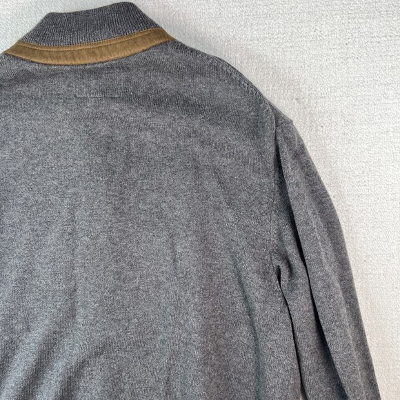 Enro Henley Style Sweater Cotton Cashmere Blend Mens Size Medium Gray - Picture 13 of 15